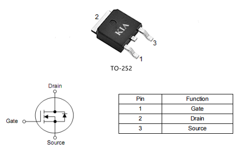 直流电机控制pmos,-100v pmos,KPD6610B场效应管参数-KIA MOS管